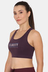 Zelocity Quick Dry Racerback Sports Bra - Plum Perfect — thumbnail 2